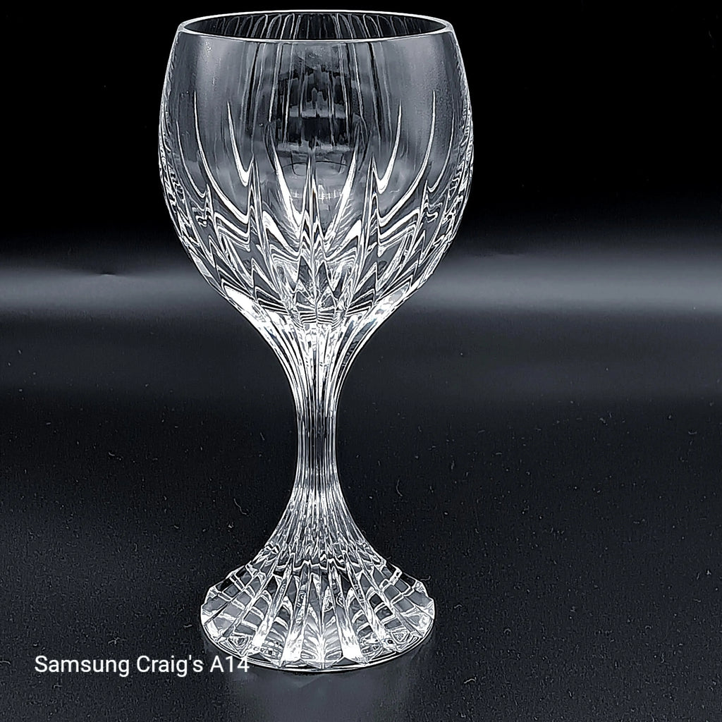 Baccarat Massena Crystal 6 3/8" White Wine Glass - 'AMERICAN' Style
