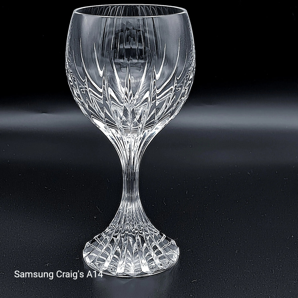 Baccarat Massena Crystal 6 3/8" White Wine Glass - 'AMERICAN' Style
