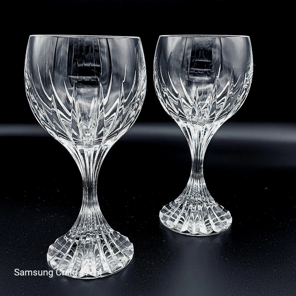 Baccarat Massena Crystal 6 3/8" White Wine Glass - 'AMERICAN' Style