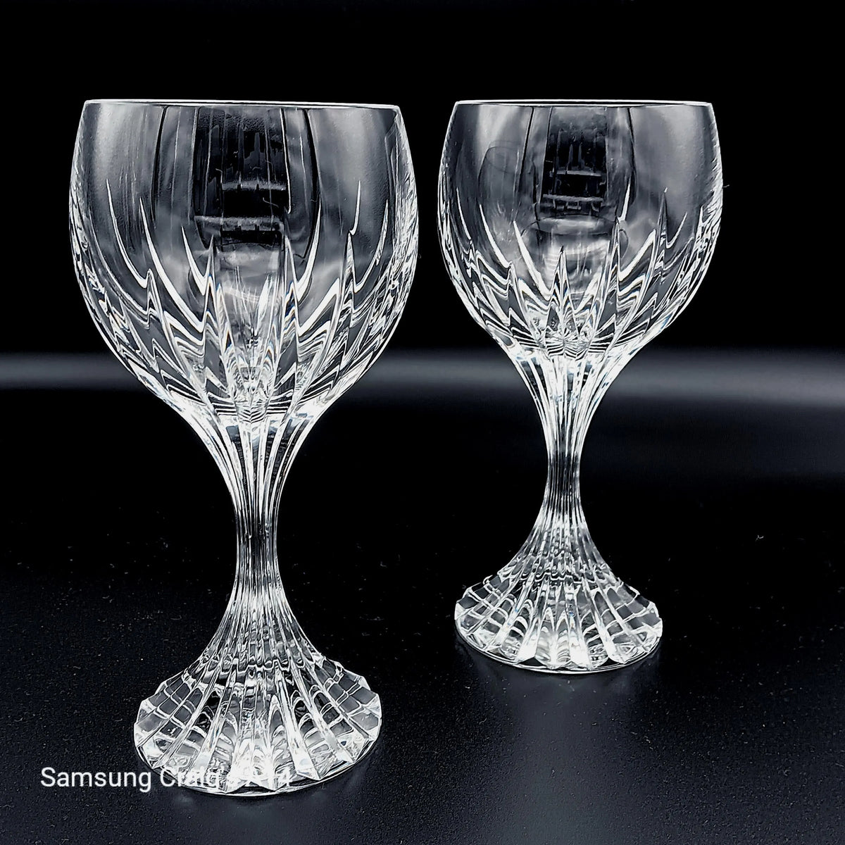 Baccarat Massena Crystal 6 3/8" White Wine Glass - 'AMERICAN' Style